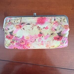 HOBO Floral Pink and Cream Clutch